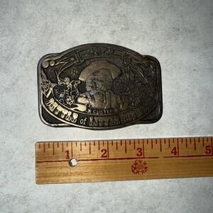1876 Custer's Last Stand Battle of Little Bighorn Vtg 1975 Belt Buckle Cowboy